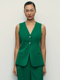 Жилет приталенного силуэта из вискозы / Zarina фото 3