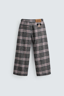 MICKEY MOUSE PATCH CHECK TROUSERS HARRY LAMBERT FOR ZARA X DISNEY  фото 2