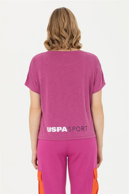 Женская фиолетовая футболка Неожиданная скидка в корзине - U.s. polo assn фото 5