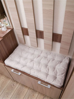 Подушка в прихожую на банкетку и скамейку PPR 80х40, Рогожка "Iris" премиум класса, Bio-Line