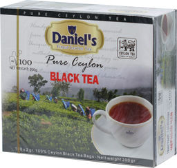 Daniels. Pure Ceylon Black Tea 200 гр. карт.пачка, 100 пак.