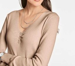 Пуловер, серо-бежевый - Patrizia dini фото 5