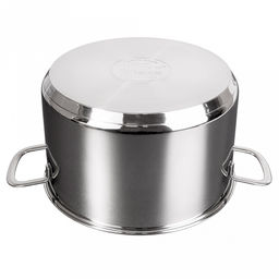 Кастрюля из нержавеющей стали Safia 9л, д28см, h23,2см, дно д25,5см, s0,8мм, стеклянная крышка, плоское, утолщенное дно, ТРС (теплораспределительный слой), нержавейка AISI 304 (18/10) (Россия) Подходит для всех видов плит, включая индукционную. - Домашняя мода фото 3