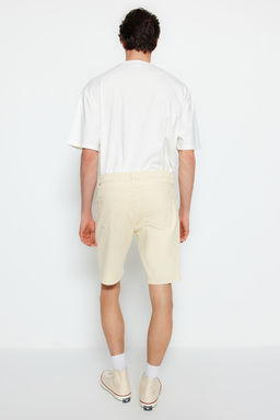Bej Regular Fit Esnek Kumas Denim Kot Sort & Bermuda TMNSS23SR00067
