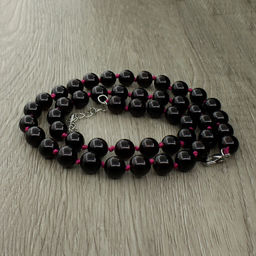 Гранат альмандин (Индия), круглые 8мм, бусы 45..50см