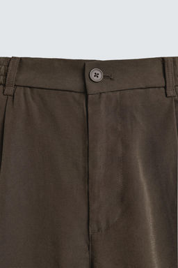 PANTAL?N FLUIDO RELAXED FIT / Marr?n - Zara фото 9