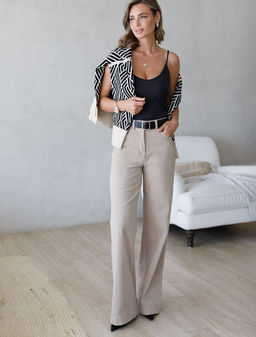 Брюки из эластичного микро-вельвета