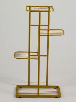 Подставка для цветов Greengo, 4 полки, 43×22×82 см, напольная, металл, цвет золотой