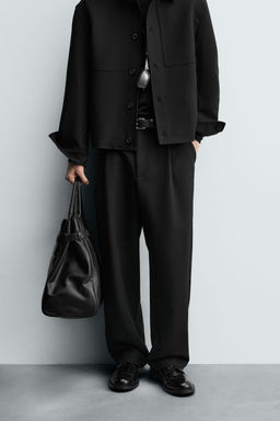 RELAXED FIT PLEATED TROUSERS