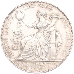 Монета 1 союзный талер 1871 года Бавария Победа во Франко-Прусской войне
