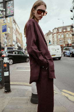 LONG LINEN BLAZER - Zara фото 7