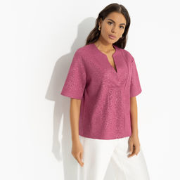 Блуза свободного кроя, Позиция лидера (pink) - Charutti фото 4