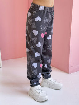 170009C-39 Пижама для девочки (футболка с длинным рукавом, брюки), Экрю