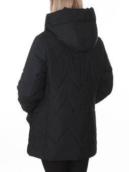 A-826 BLACK Куртка зимняя женская (верблюжья шерсть, 120 гр. холлофайбер)