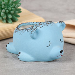 Кашпо 11,5х13,5х8 см Спящий мишка / WN37 /уп 48/ цветное - Галеонтрейд фото 3