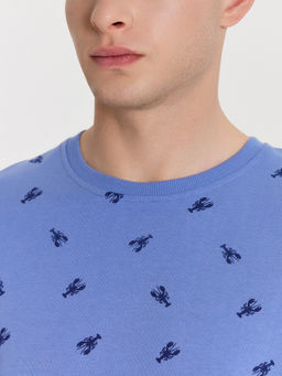 Футболка мужская синяя с принтом лобстеры - Mark formelle фото 4