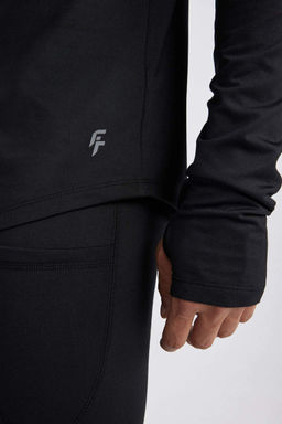 DeFactoFit Спортивная футболка узкого кроя с круглым вырезом  фото 5