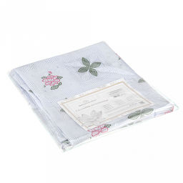 LACE Скатерть ажурная ПВХ Фелиция 220х137см, длина стола до 180см, на 8 персон, белый фон, цветное тиснение, матовая, на пленке, т.м. Домашняя мода (Китай)  фото 8