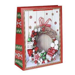 Цена за 12 шт. Пакет подарочный 26х32х10 / NG52 /уп 12/480/Новый год - ГалеонТрейд фото 4