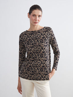 Bisiklet Yaka Desenli Bluz