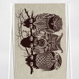 Полотенце махровое 6с102.411ж1 Совушки (шоколад) 67х150см