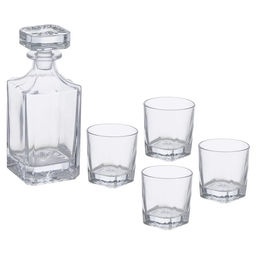 52349 GIPFEL Набор для виски LORD: графин 700мл, 4 бокала 320мл. Материал: хрустальное стекло