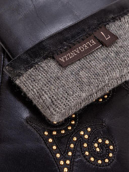 Перчатки женские ш+каш. F-IS0018 black - Eleganzza фото 3