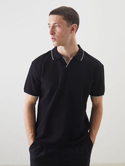 Polo Yaka K?sa Kollu Basic Erkek Ti??rt