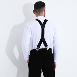 Подтяжки взрослые, ширина 4 см, цвет чёрный - Simaland фото 4