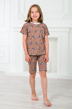 Пижама детская из футболки и бридж из кулирки Коровы - Амадэль фото 5