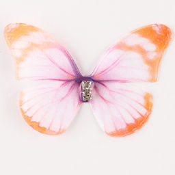 Декор для творчества «Бабочка», двухслойный, набор 12 шт., размер 1 шт. — 5×4 см, цвет оранжевый