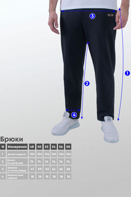 Арт. 63102 Брюки мужские 48-56 (5 шт) Цвет:черный - Идеал фото 11