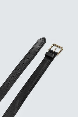 VINTAGE EFFECT LEATHER BELT - Zara фото 5