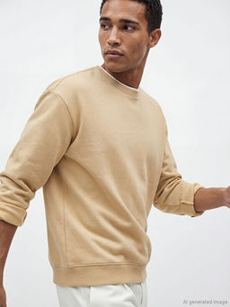 Bisiklet Yaka Erkek Sweatshirt
