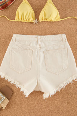 TRENDYOLMILLA Bej Nak?sl? Denim Plaj Sort TBESS22SR0392  фото 9