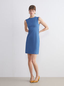 Bisiklet Yaka Jean Elbise