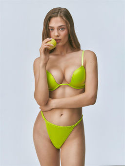 10204120030 Трусы стринг жен Uta лайм