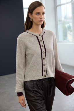 Trendyol Studio Gri Yunlu Biye Detayl? Triko H?rka TWOAW26HI00269