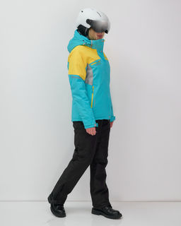 Горнолыжный костюм женский зимний бирюзового цвета 02810Br