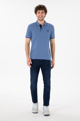 Erkek Slim Fit Polo Yaka Koyu Mavi Basic Ti__rt Sepette S_rpriz _ndirim - U.s. polo assn фото 5