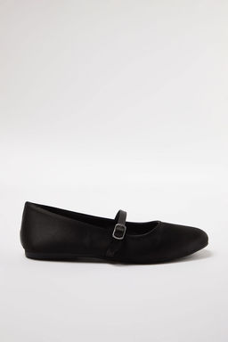 Trendyol Shoes Siyah Saten Mary Jane Bantl? Badem Burun Kad?n Babet TAKAW25BE00005 - Trendyolmilla фото 11