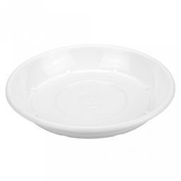 Поддон для цветочного горшка пластмассовый "Евро" д22,5см, h9см, белый (Россия)