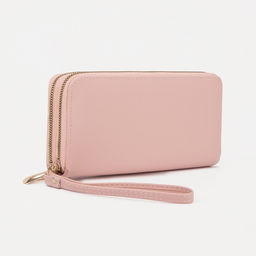 Кошелёк на молниях, цвет розовый