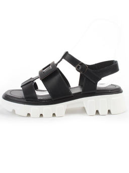 08-PEY195-3 BLACK Босоножки женские (натуральная кожа) - Фабричный китай фото 4