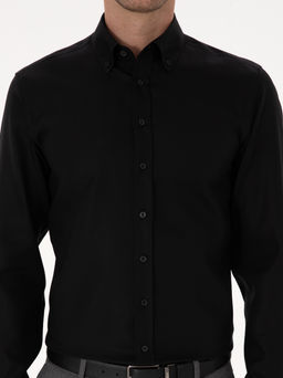 Siyah Slim Fit Uzun Kollu Basic G_mlek - Cacharel фото 6