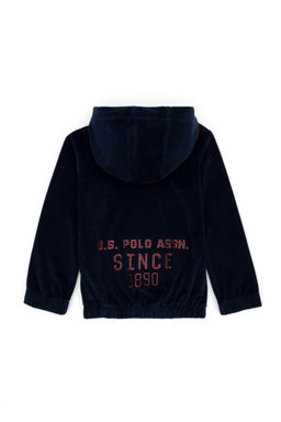 Темно-синий свитшот для девочки - U.s. polo assn фото 5