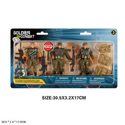 Набор солдатиков 3шт. с оружием, на блистере 30,5*17см (Y2461839)