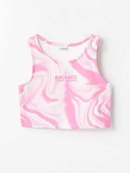 Bisiklet Yaka Batik Desenli K?z ?ocuk Atlet - Waikiki фото 3