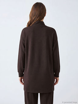 Dik Yaka Soft Touch Kad?n Sweatshirt Tunik