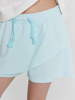 Шорты юбка для девочек голубые - Mark formelle фото 5